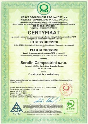 Certyfikat PEFC 2020